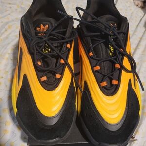 Adidas Vibrant Black and Orange Sneakers